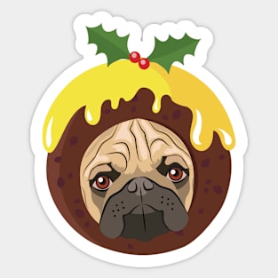 Celebrate Christmas with Prince the Pug Sticker